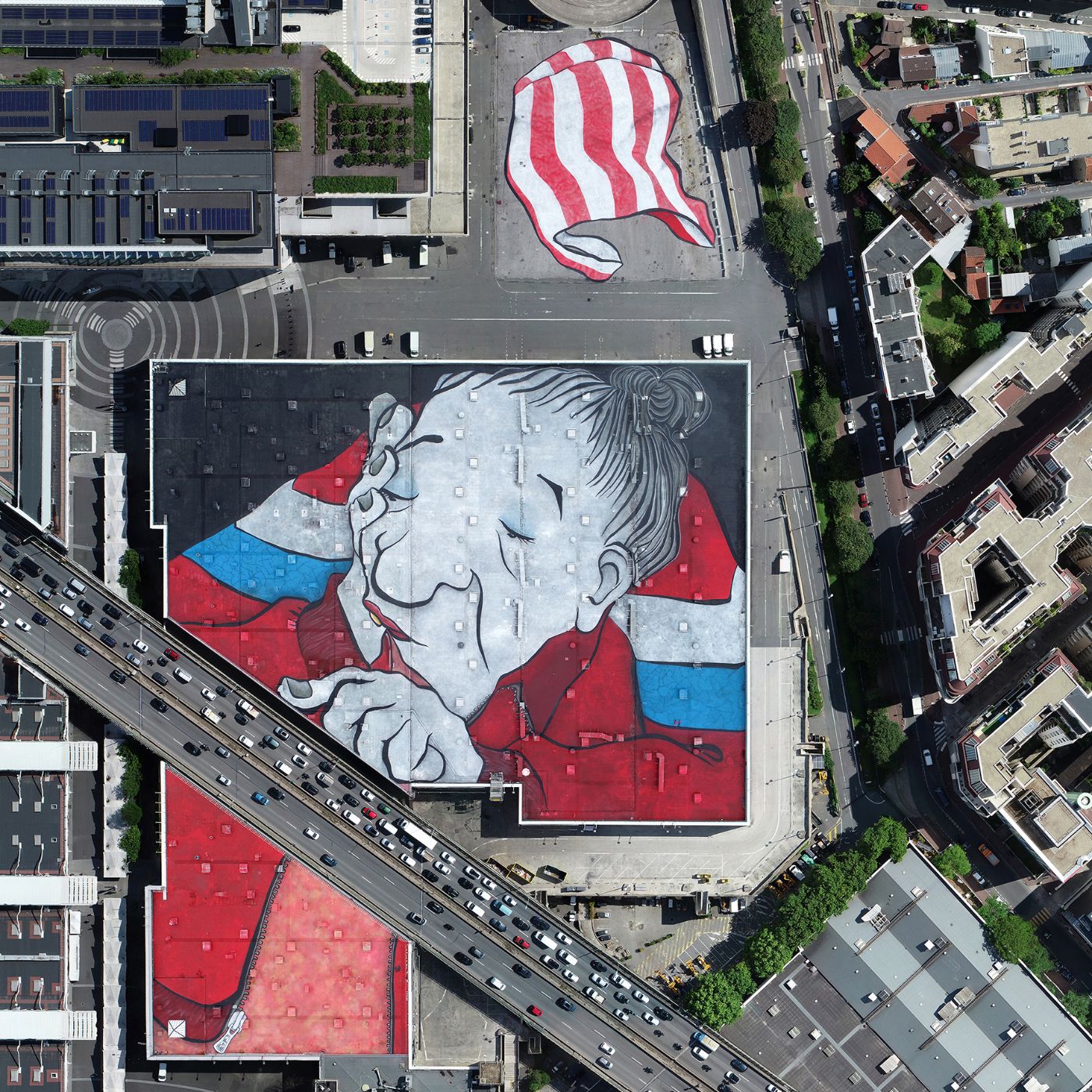 Vue aérienne street art